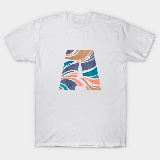 Watercolor A letter T-Shirt by KettuKani